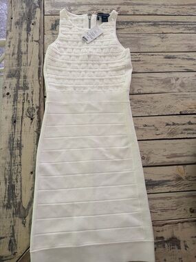 FRENCH CONNECTION BETH CREPE KNIT HIGHNCK DRESS